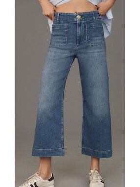 Maeve Anthropologie Colette cropped jeans patch pocket 25
